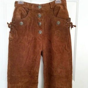 Authentic Lederhosen Women's Suede Pants - NEW - sz 0